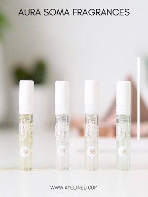 photography of the perfume collection from Aura Soma