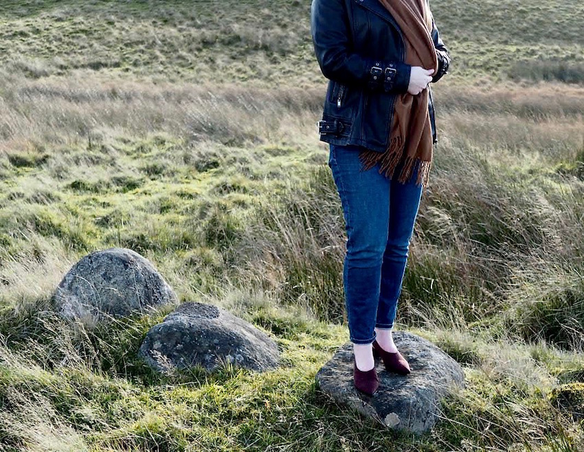 asos slingback shoes in an outfit