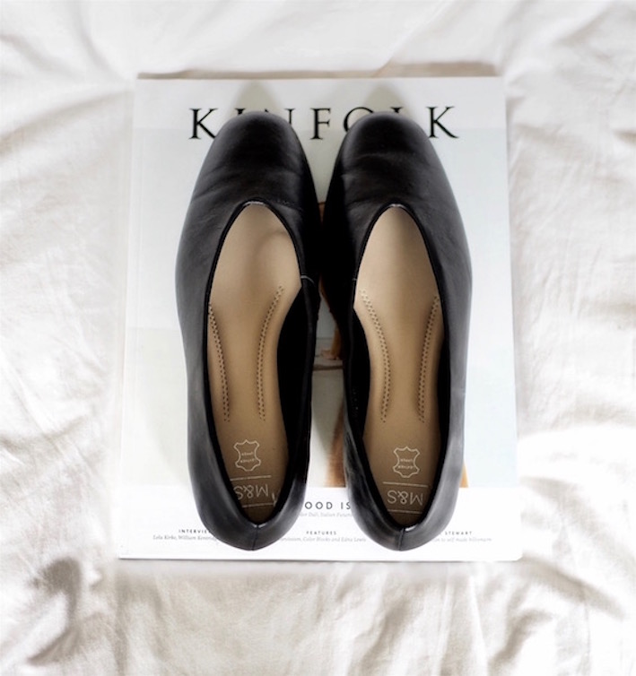 marks and spencer high cut ballerina/ glove shoe