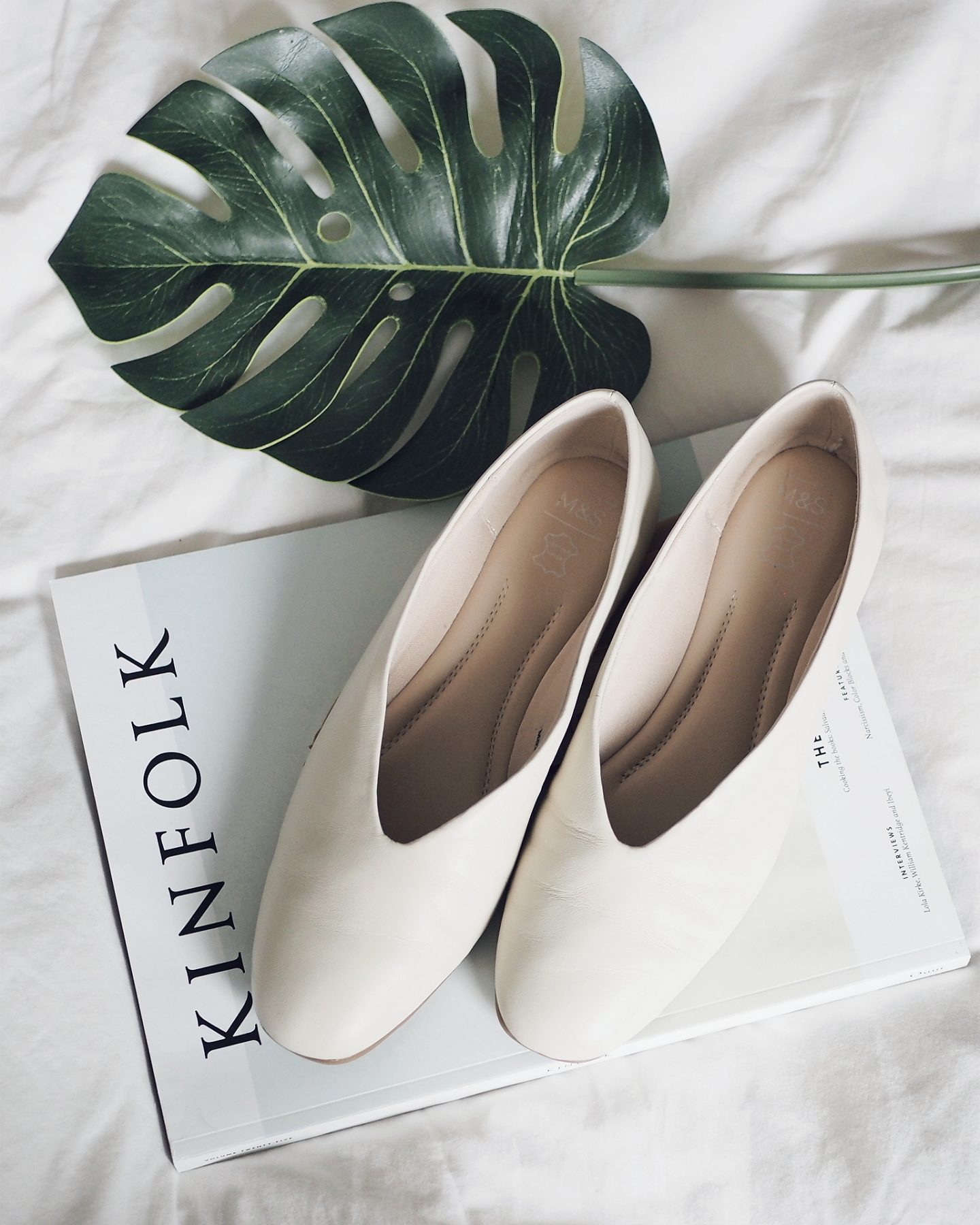 marks and spencer high cut ballerina/ glove shoe
