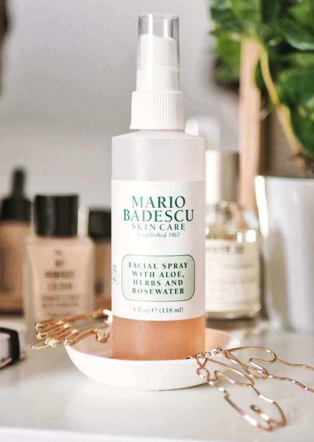 mario badescu sitting on dressing table with jewellery and makeup