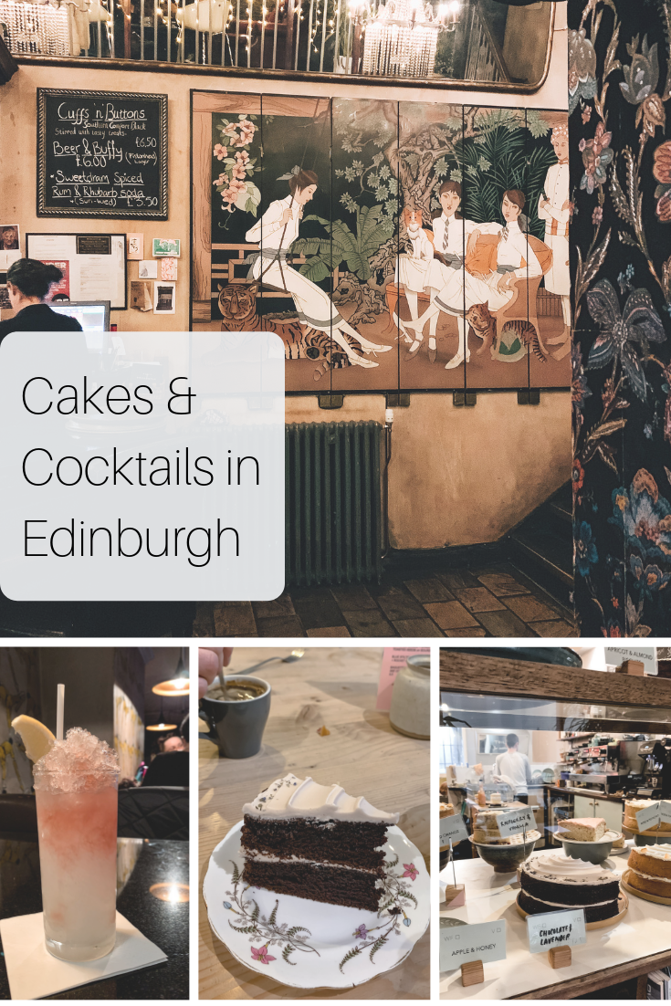 Dragonfly cocktail bar in Edinburgh and Lovecrumbs for amazing coffee and cake