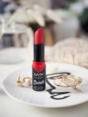 image of NYX Suede lipsticks, one of the best lipstick ranges from the drugstore